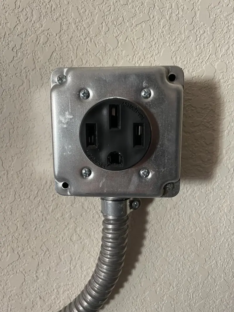 NEMA 14-50 outlet installed for Electrical Panel Upgrade in Holden